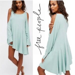 Free People Cold Shoulder Asymmetrical Tunic Top Size L